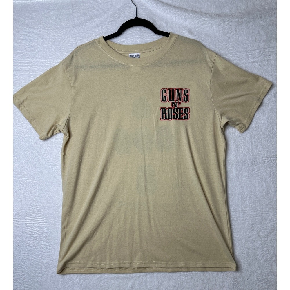 Guns N' Roses T-Shirt Mens Large Tan Appetite for Destruction Graphic Tee